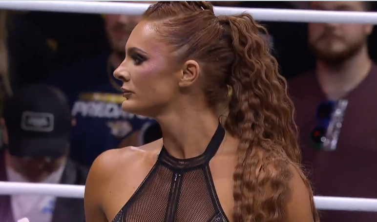 Kamille Appears at AEW Blood & Guts and Attacks Britt Baker, Aligns With Mercedes Moné